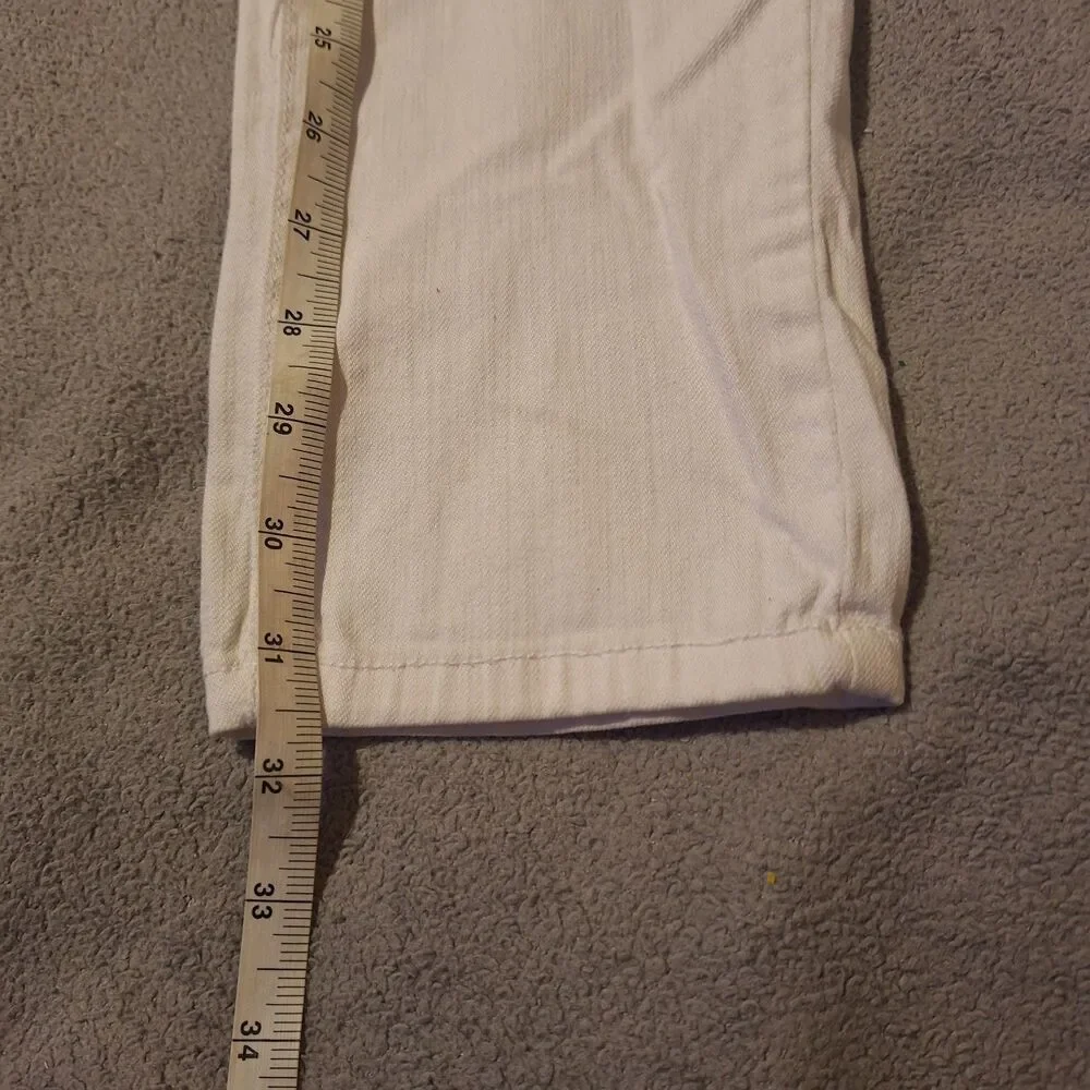 ENCORE JEANS - White Pants Skinny Mid Rise Light Wash Denim Women 9 - Picture 3 of 8